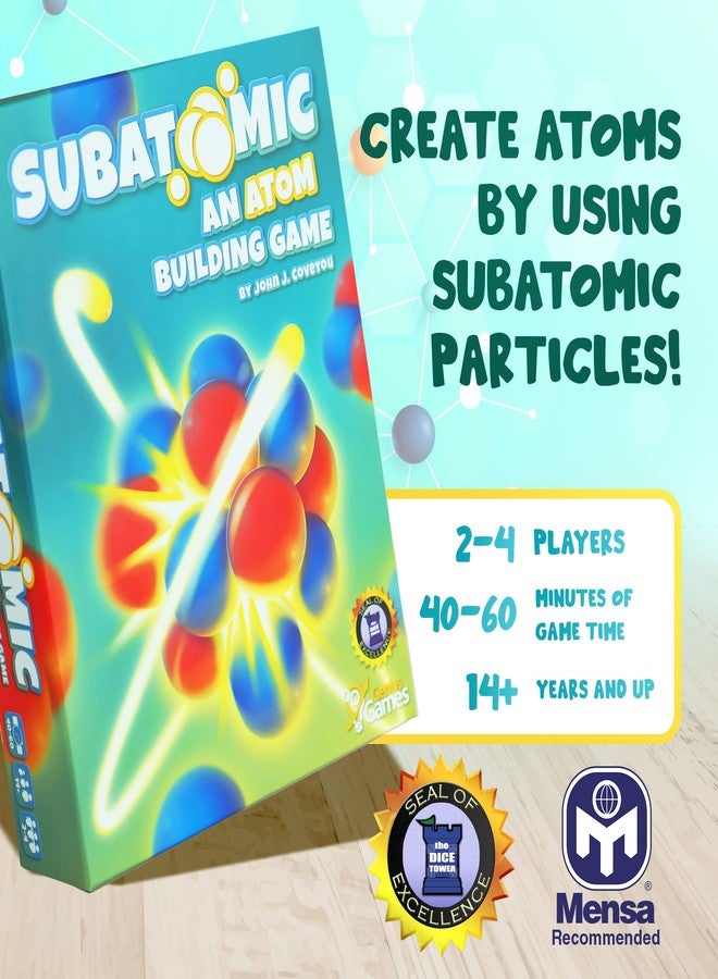 Genius Games Subatomic: an Atom Building Game (2nd Edition) | A Chemistry Game About Elements, Protons, Neutrons, and Electrons | Educational Science Board Games for Teens, Adults, Classrooms, Schools, and Family - Image 3